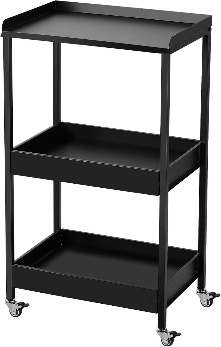 Tattoo trolley houder 3-laags - met lades en opslagplatform - mobiel op wielen - ideaal voor tattoo salons - ShopVlot