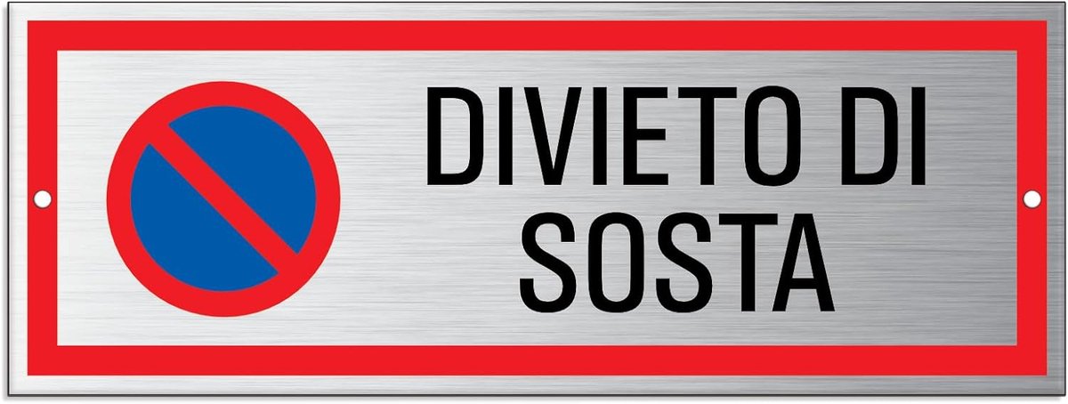 Parkeerverbodsbord 175 x 65 mm - aluminium - zelfklevend - UV-bestendig - ShopVlot