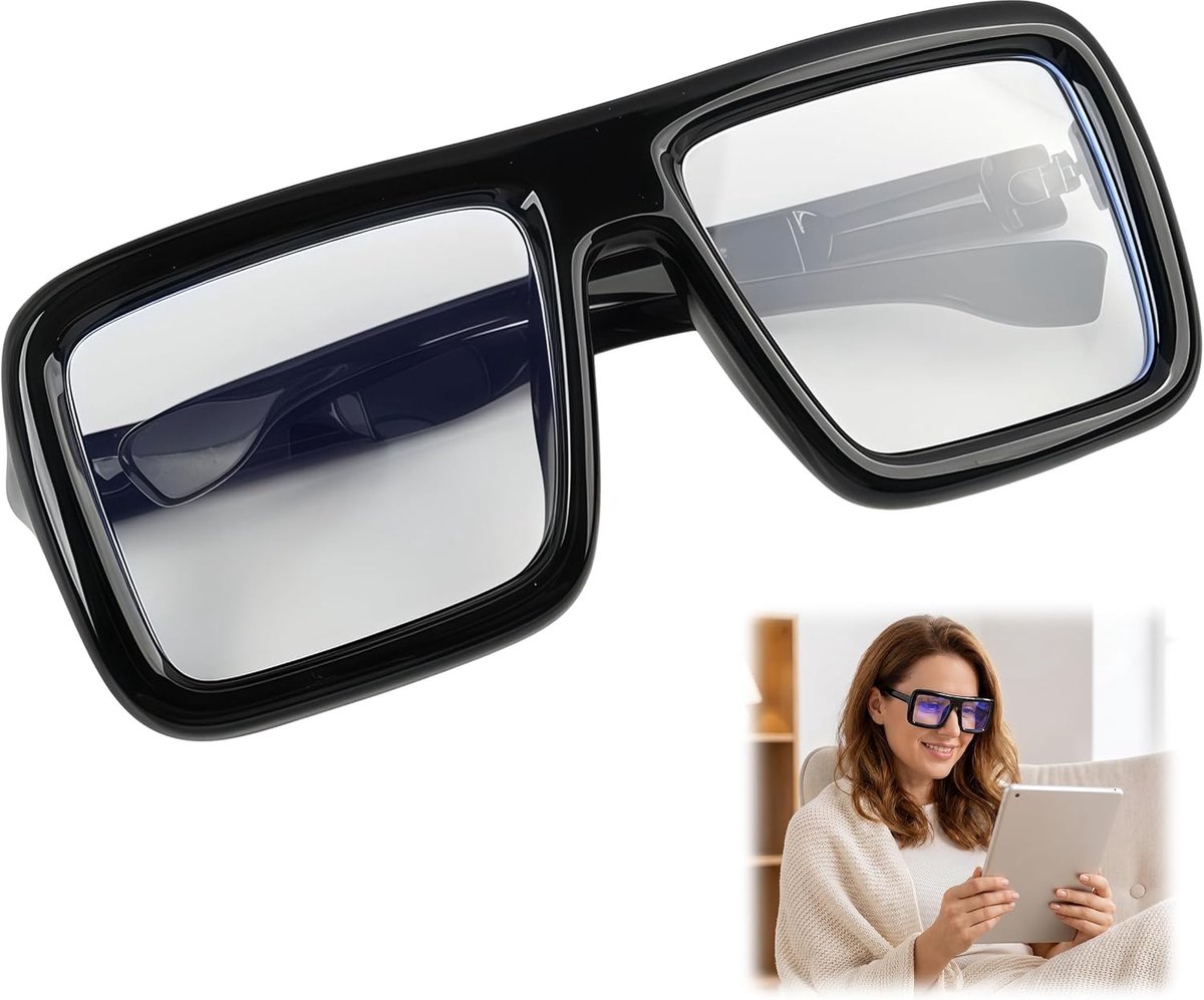 Hoornbril met blauw lichtfilter - zwart - voor dagelijks gebruik - ideaal voor cosplay en feesten - ShopVlot