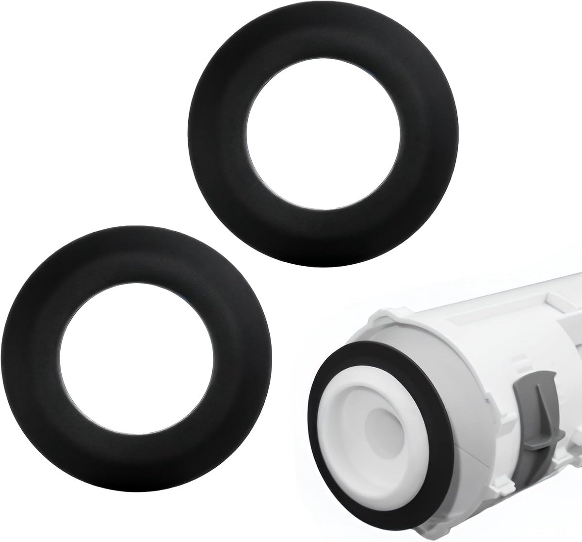 Toilet spoelafsluitingen 4 stuks - zwart - vervangbare afdichtingen - onderhoud voor een efficiënte spoeling - ShopVlot