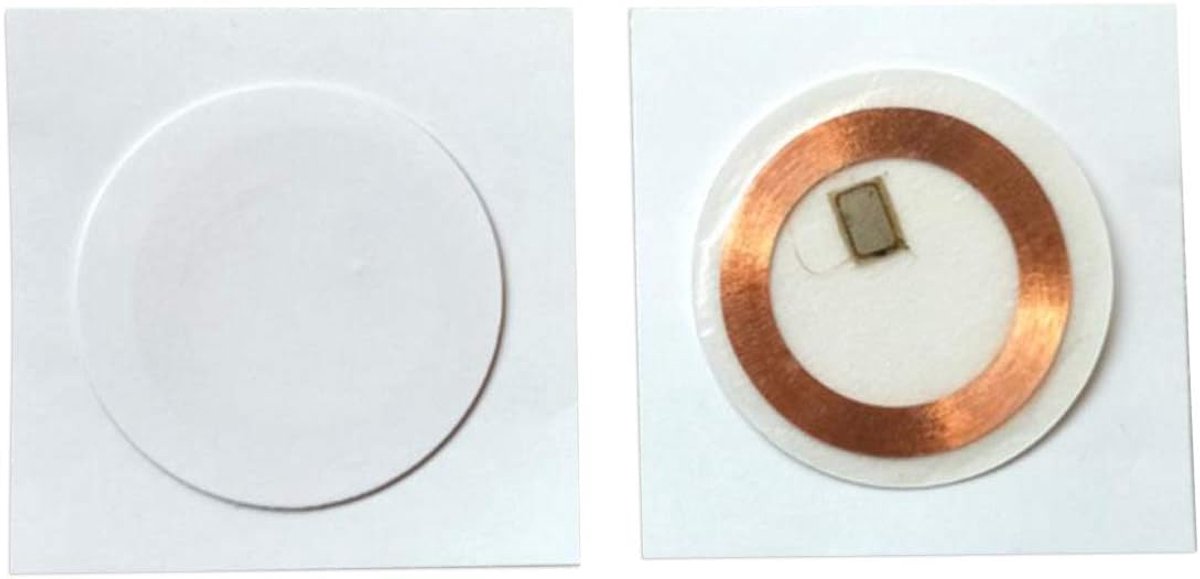 rfid stickers 125kHz EM4100 - 30mm diameter label - 10 stuks - eenvoudig te gebruiken voor toegangssystemen - ShopVlot