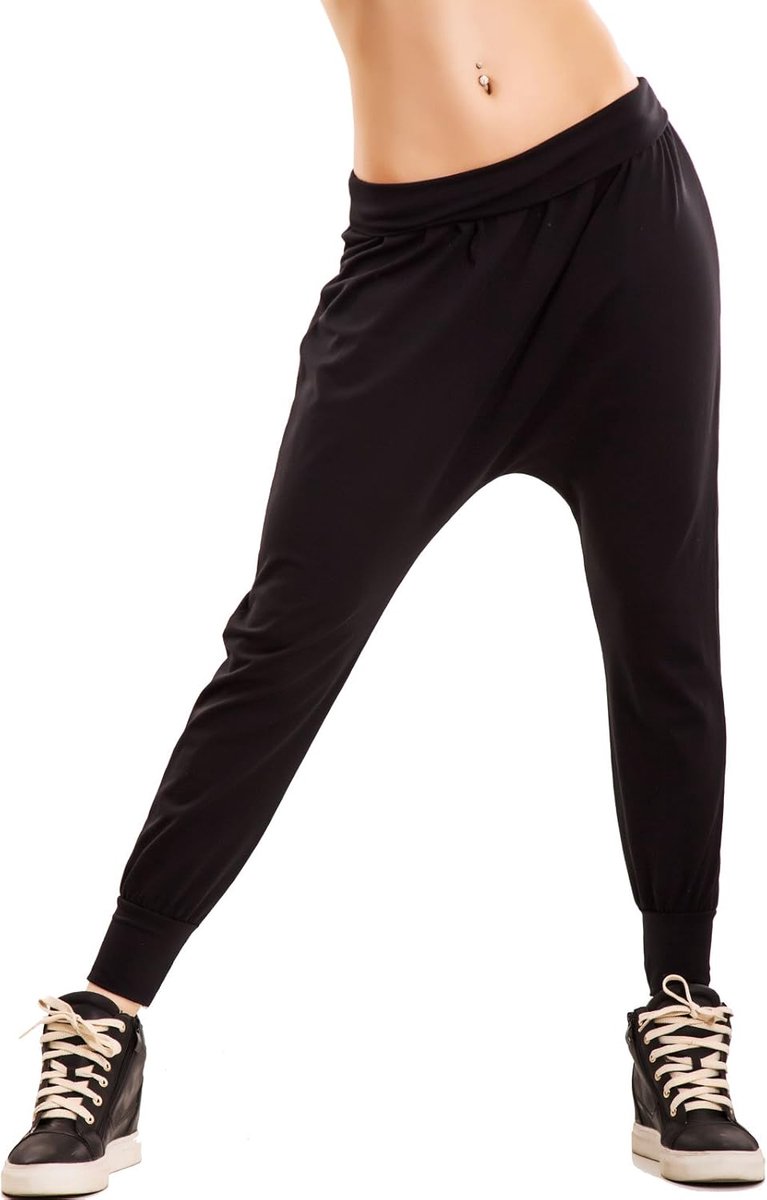 Fitness jogging sarouel dames - One size - zwart - comfortabel voor sport en vrije tijd - ShopVlot
