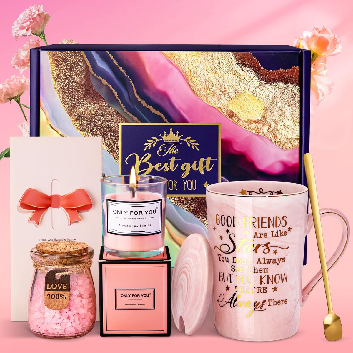 Verjaardagscadeaus voor vrouwen - vriendschap mand - ontspannende spa set - perfecte verwennerij - ShopVlot