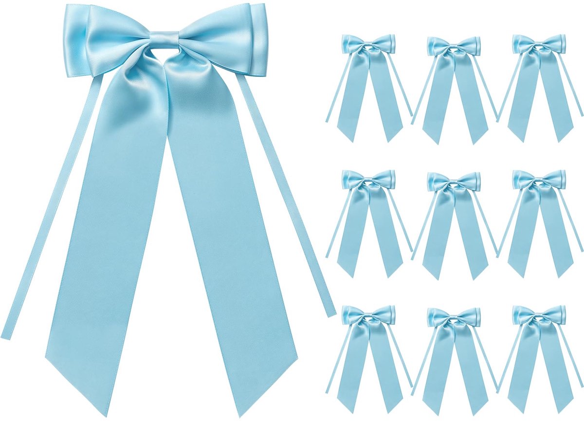 Strikjes decoratie 10 stuks - blauw - voor kerst en bruiloft - feestelijke uitstraling - ShopVlot