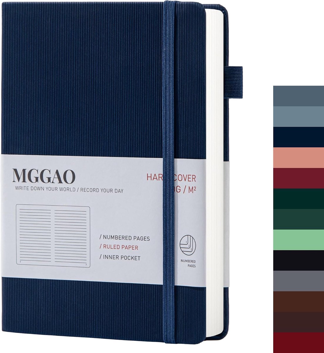 Schrijfnotitieboek A5 - Premium leren hardcover - 188 genummerde pagina's - Perfect voor persoonlijke notities - ShopVlot