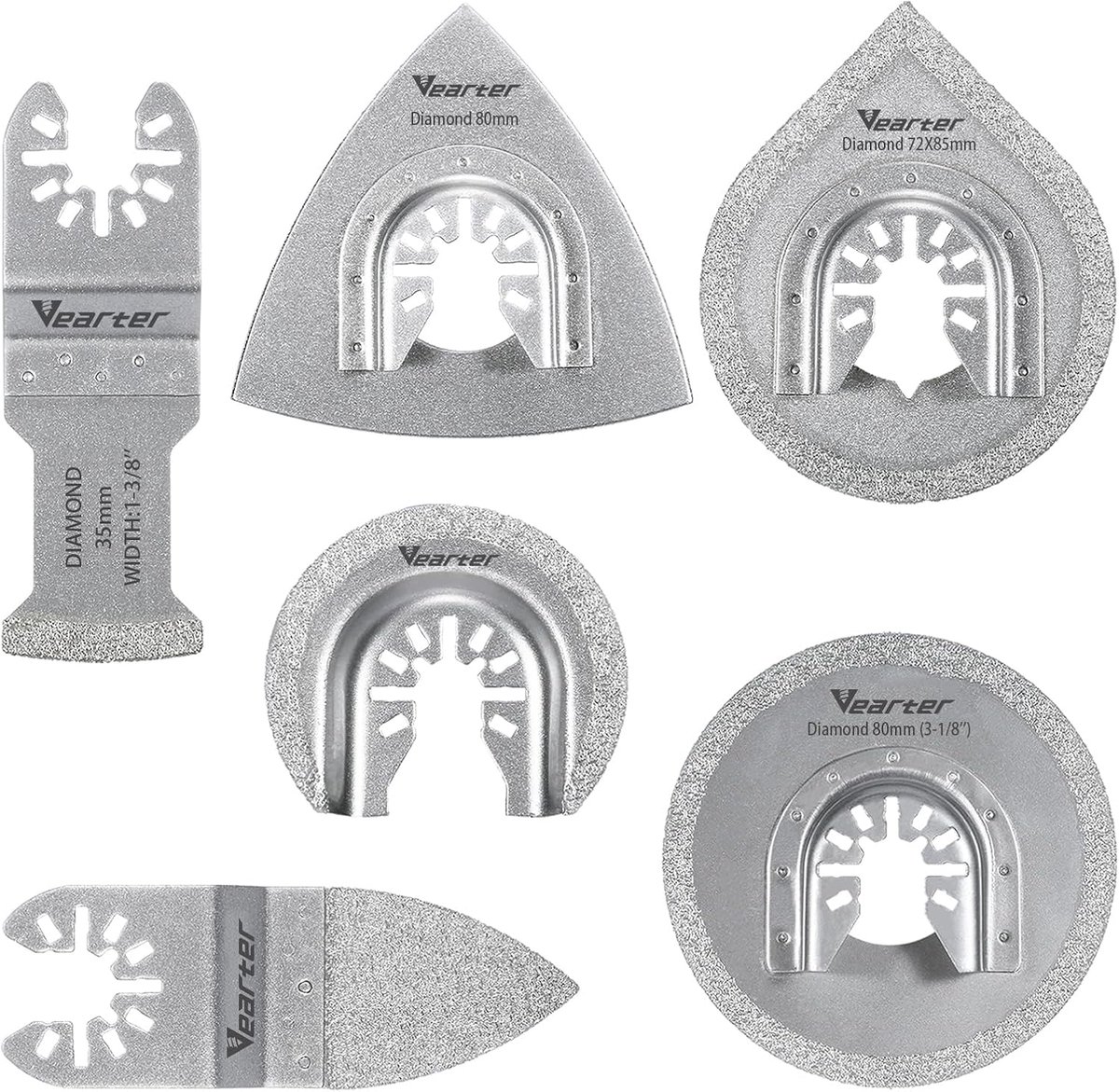 Multifunctioneel gereedschap 6-delig - diamant zaagbladen - accessoires voor keramiek en beton - lange levensduur - ShopVlot