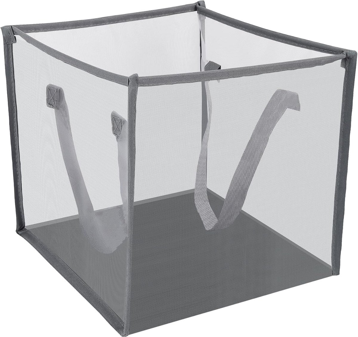 Wasmand 33 x 33 x 33 cm - Vouwbaar mesh - Transparant voor zichtbaarheid - Ideaal voor slaapkamer - ShopVlot