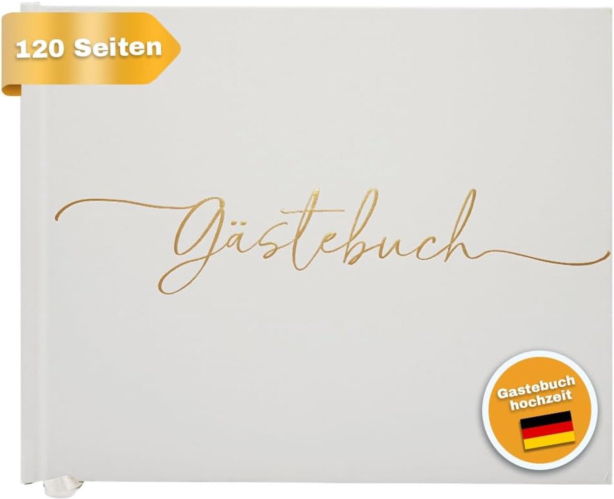 Gastenboek trouw - 120 pagina's premium papier - vintage stijl - ideaal voor onvergetelijke momenten - ShopVlot