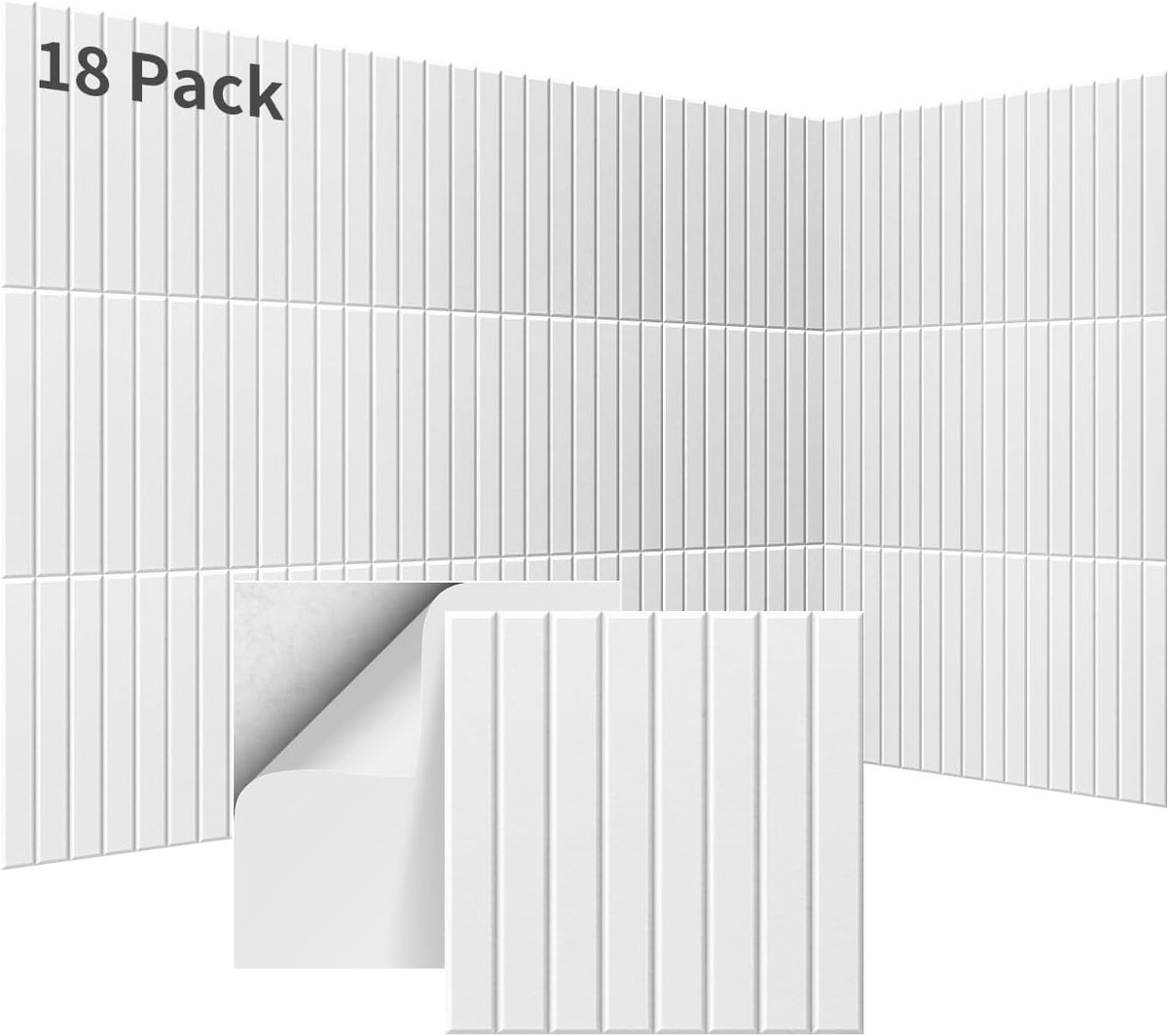 Akoestische panelen 18 stuks 30x30cm - zelfklevend - hoogdichtheidsgeluidabsorberend - ideaal voor gaming en studio - ShopVlot