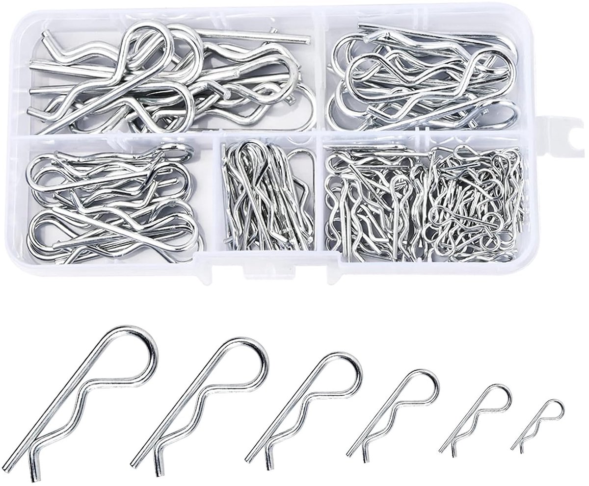 Splintveren 100 Pcs - 2mm R-Clips - Gegalvaniseerd staal - Voor stevige bevestiging - ShopVlot