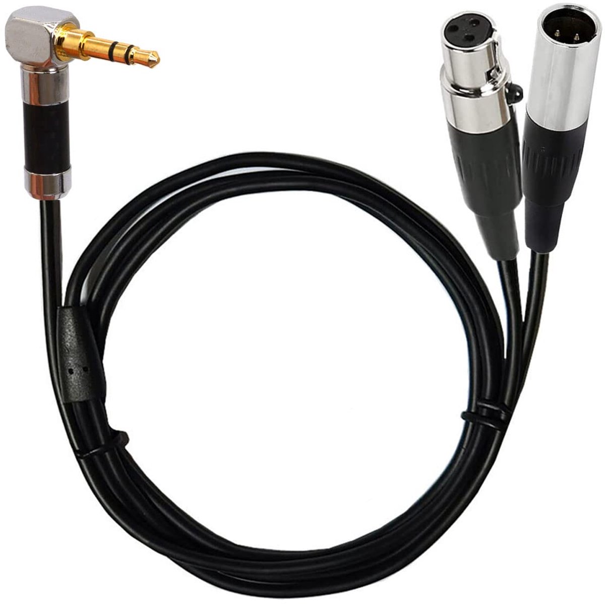 3.5mm naar Mini XLR Kabel - 50cm Audio Y Kabel - Dual 3Pin XLR Male+Female - Perfect voor camera en microfoon - ShopVlot