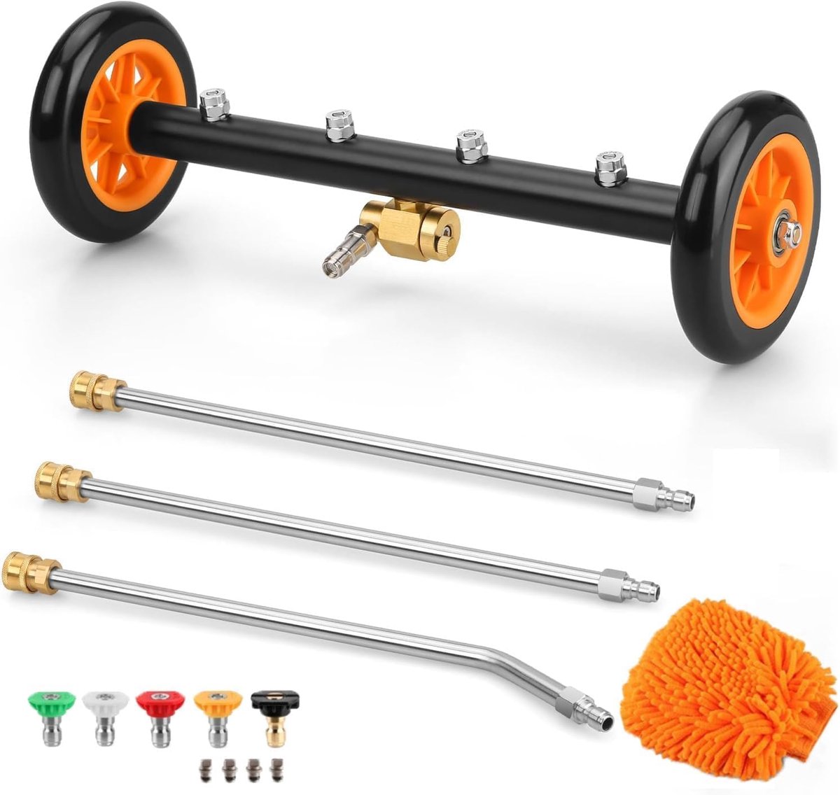 Onderrijbeveiliging reiniger 40,64 cm - Dual function hogedruk-opzetstuk - Snelle reiniging ondervloer - ShopVlot