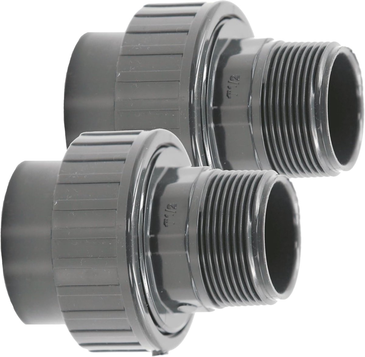 PVC Fittingen 63mm x 2 inch - Grijze PVC-U Adapter - Voor Zwembad en Irrigatie - ShopVlot