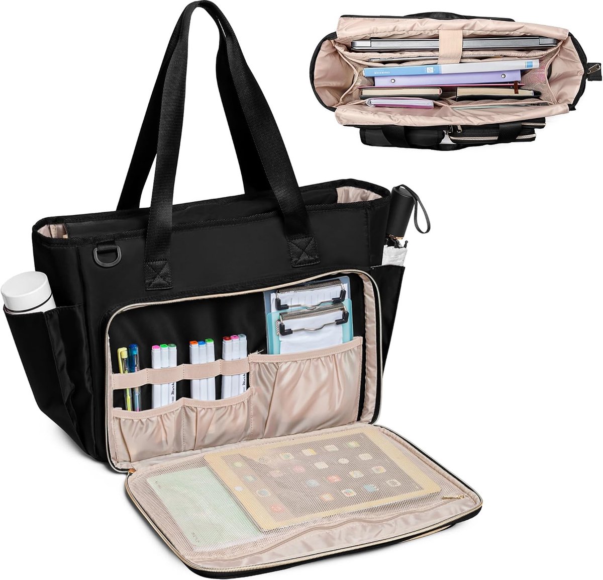 Leraren tas met laptopcompartiment - ruime schoudertas - ideaal voor lesmateriaal - perfect voor docenten - ShopVlot