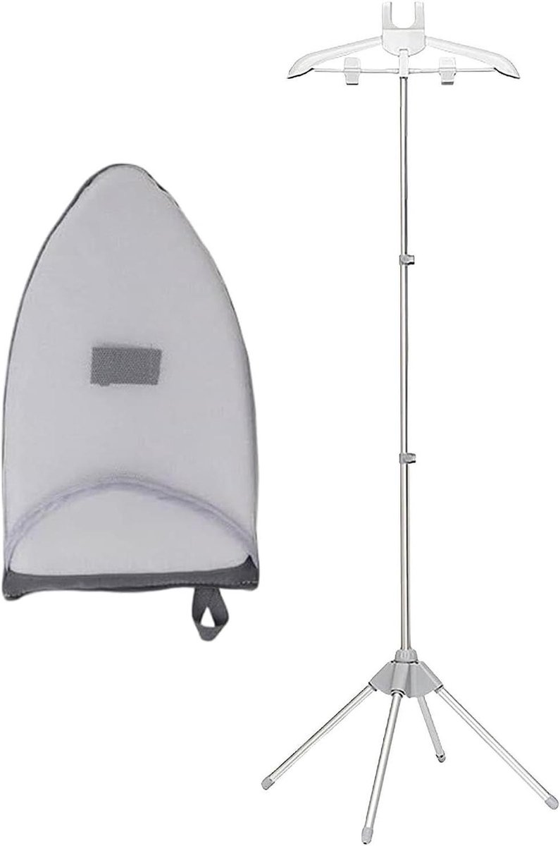 Kledinghanger voor Stomer - Wasrek Houder - Kleding Stomen - Verstelbare Lengte - Tot 160 cm - Grijs