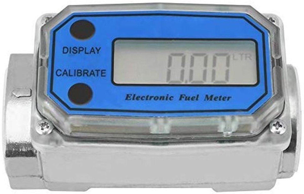 Mini digitale turbine-debietmeter, gas- en oliedebietmeter, pompdebietmeter voor dieselbrandstof 15-120l 1" NPT voor chemicaliën, vloeibaar water, veel gebruikt voor het meten van diesel
