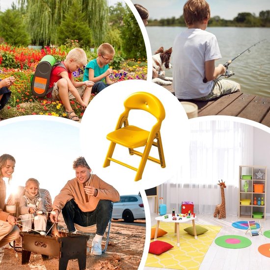 Opvouwbare Kinderstoel - Inklapbare Stoel Kinderen - Comfortabel Zitten - Stevig Schudvrij Frame - 66 x 10 x 66 cm — afbeelding 5