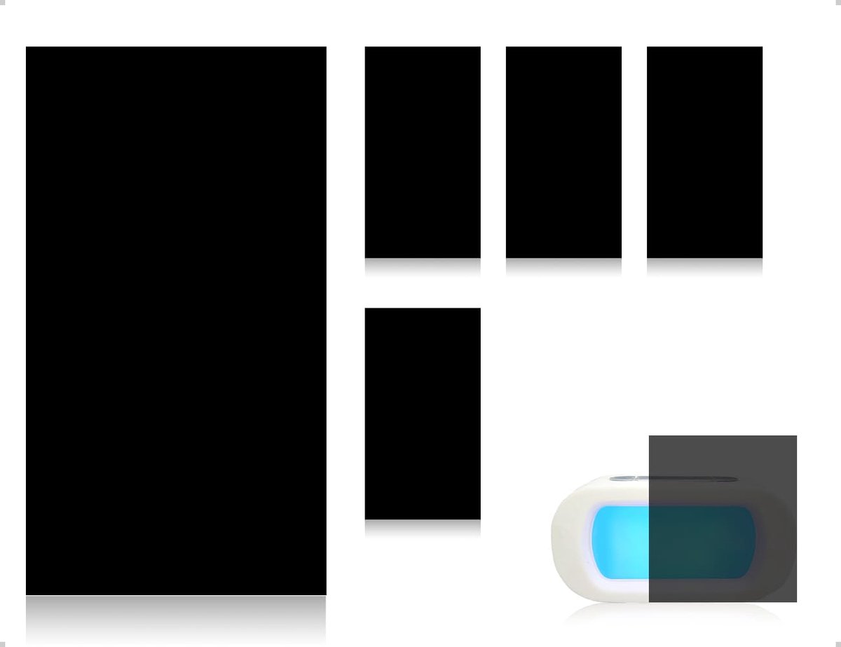 LED dimmer film set van 4 - 50% tot 80% verduistering - ongesneden stickers - ideaal voor elektronische apparaten - ShopVlot