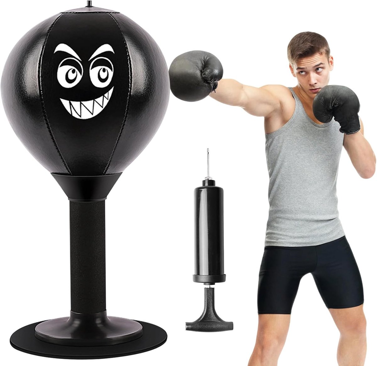 Punching Ball tafel - Mini punching bag met zuignap - Stressverlagend - Perfect voor op kantoor - ShopVlot