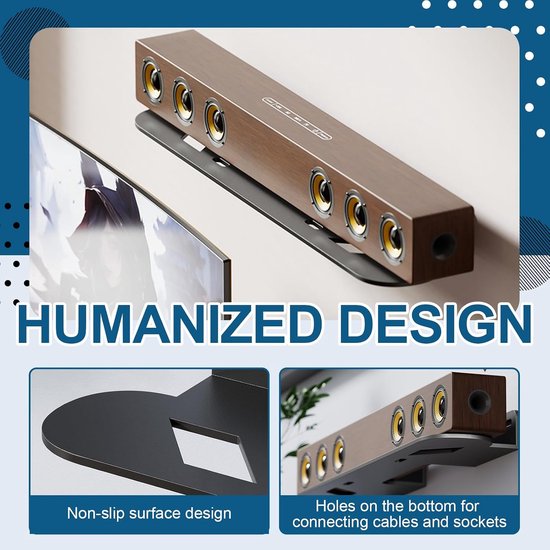 Soundbar houder - universeel - carbon staal - ruimtebesparend - ShopVlot — afbeelding 5