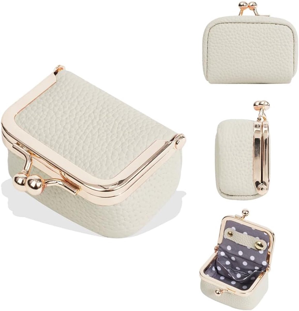 Mini juwelenbox - Echt leer - Retro design - Perfect voor onderweg - ShopVlot