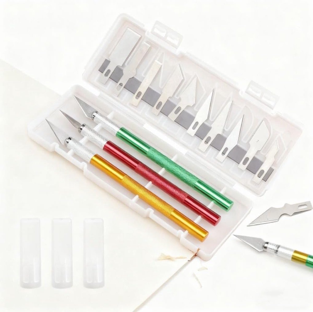 Cutter set 3 stuks - met 10 vervangbladen - precisie en controle - ideaal voor creatieve projecten - ShopVlot