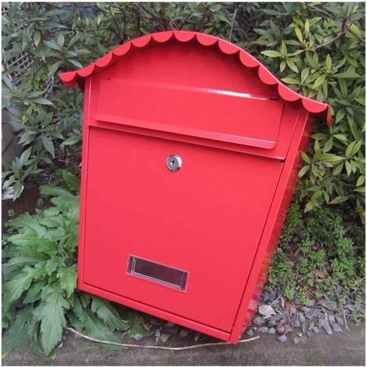 Brievenbus Muurbevestiging - Brievenbus Buiten - Post Ontvangen - Afgesloten Regenbestendig Ontwerp - 25x10.5x37cm - Rood