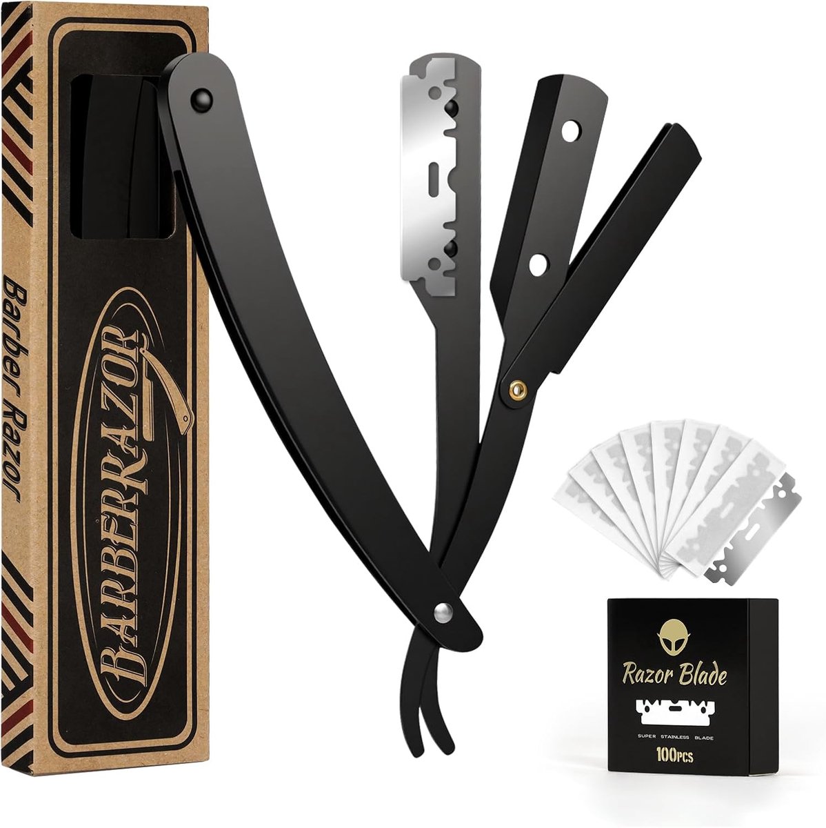 Cut Throat scheermes scheermesset - 100 scheermesjes - scherp en duurzaam - voor een gladde scheerbeurt - ShopVlot