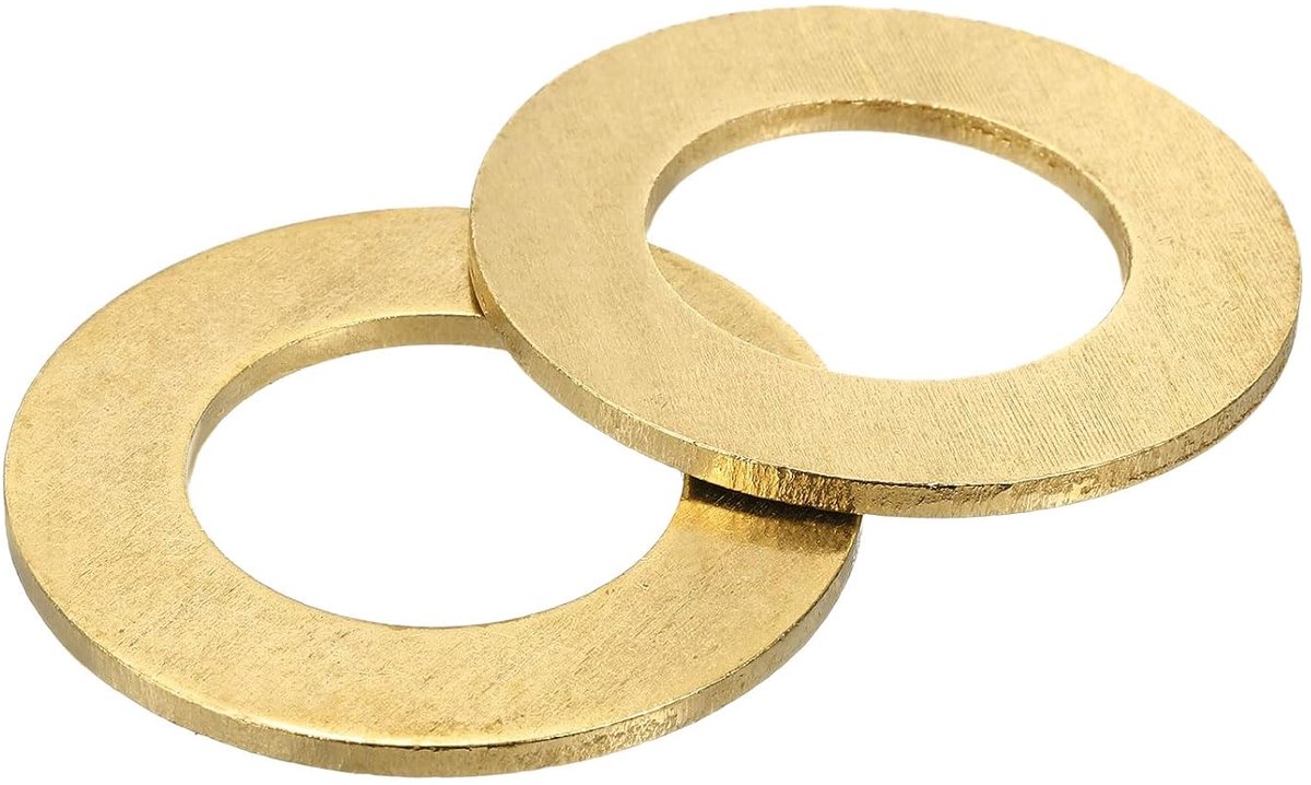 Platte sluitringen, 2 stuks platte afdichtringen van messing, 59 mm OD 3 mm dikke metalen ringafdichting voor schroeven en moeren