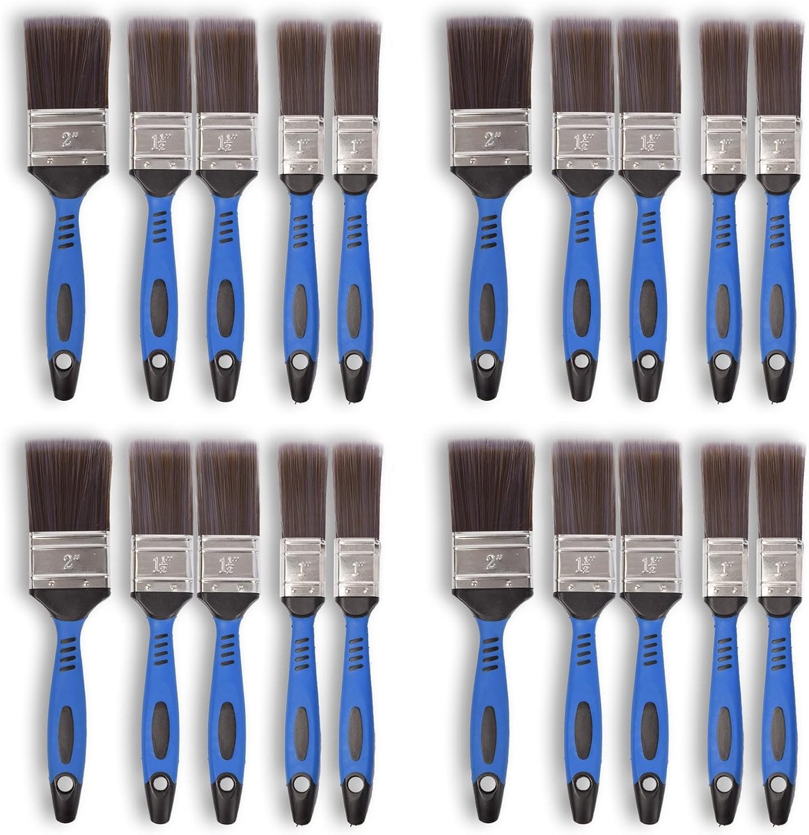 Verfkwasten set - 20 stuks in 4 sets - verschillende maten - ideaal voor schilderprojecten - SnelShoppen