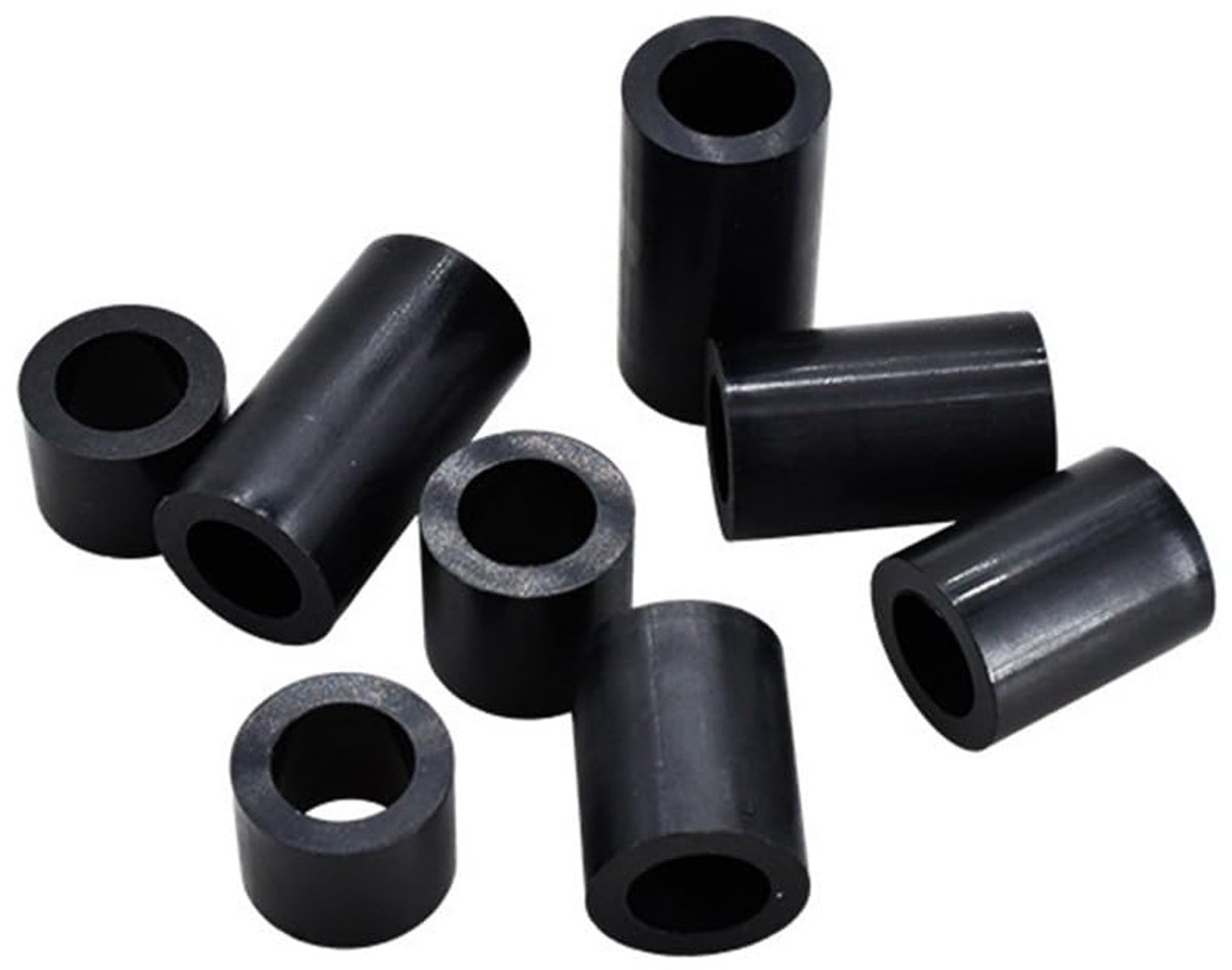 20 Pcs ABS Kunststof Ronde Afstandshouder - M5 Zwarte Standoffs Wasjes Ongerei Afstandshuls Schroeven Afstandhouders, M5×9×5mm