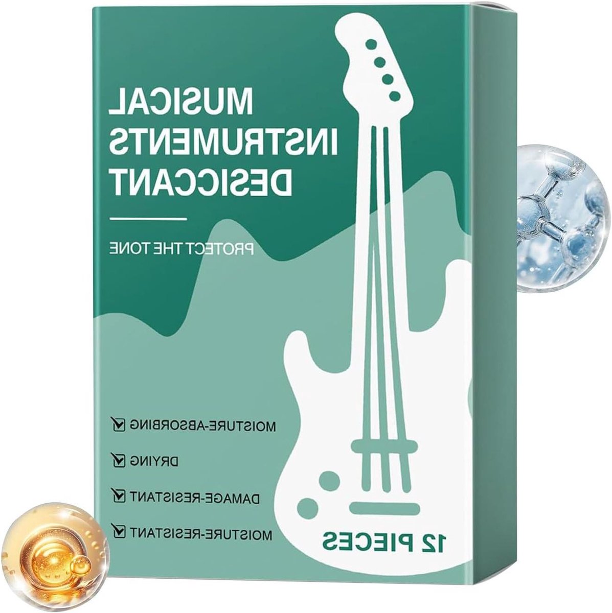 Vochtabsorber Instrumenten - Droogzakken Muziek - Instrumenten Beschermen - Snelle Vochtregulatie - 12 Stuks - Zwart