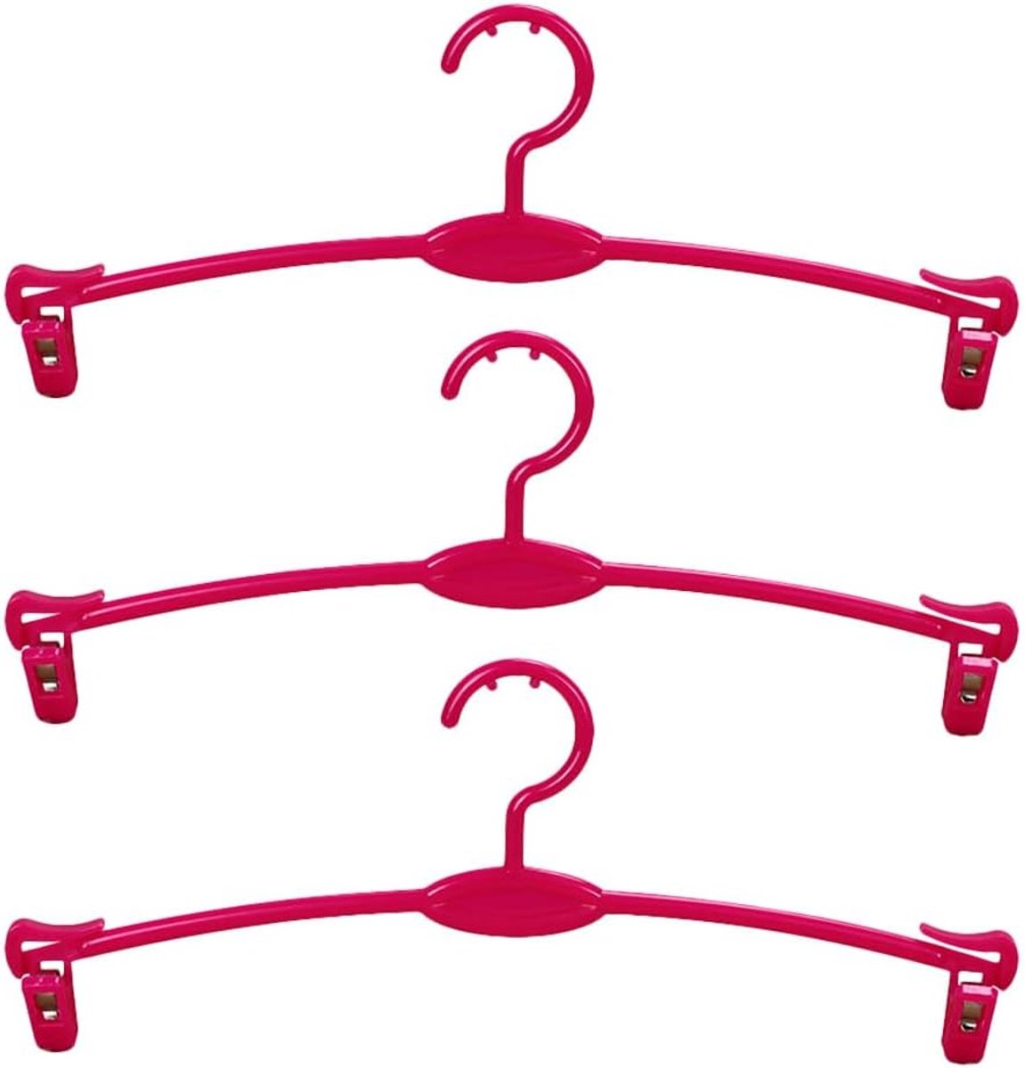 15 stuks kleerhangers van kunststof voor ondergoed, set kleerhangers en elegant, voor beha's en kleding, drogen en opbergen in Rosy