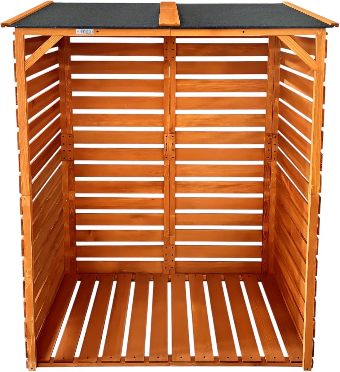 Houtopslag schuur 118×59×158 cm - Bruin - Ideale oplossing voor tuinaccessoires - SnelShoppen