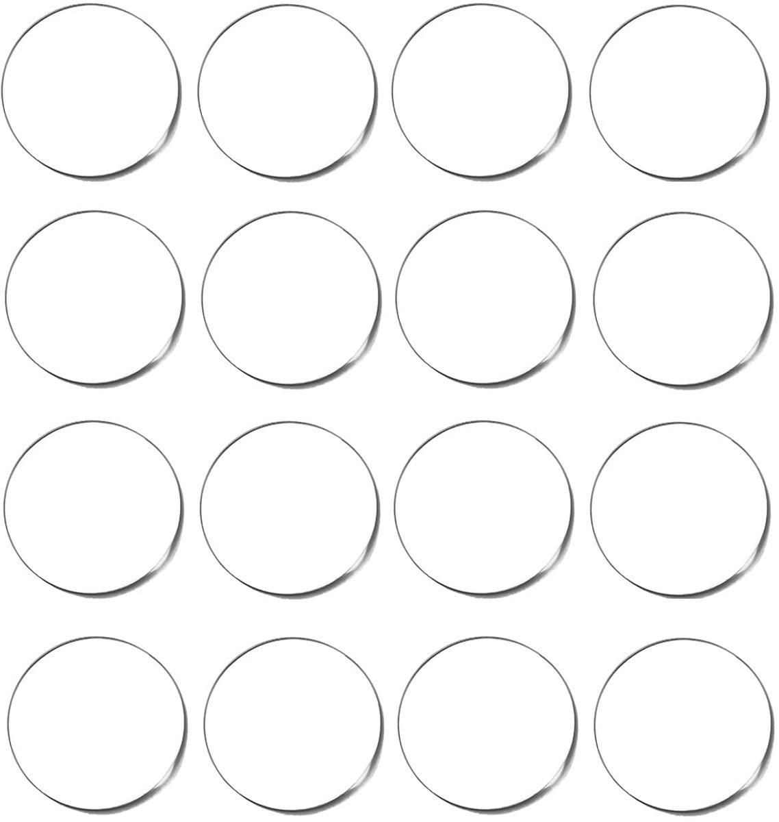 16 stuks ronde acrylschijven, 0,11 inch dikke heldere acrylplaten, transparante kunststof cirkelplaten, ronde acrylplaten borden voor fotolijsten schilderijen doe-het-zelf handwerk (3 inch)