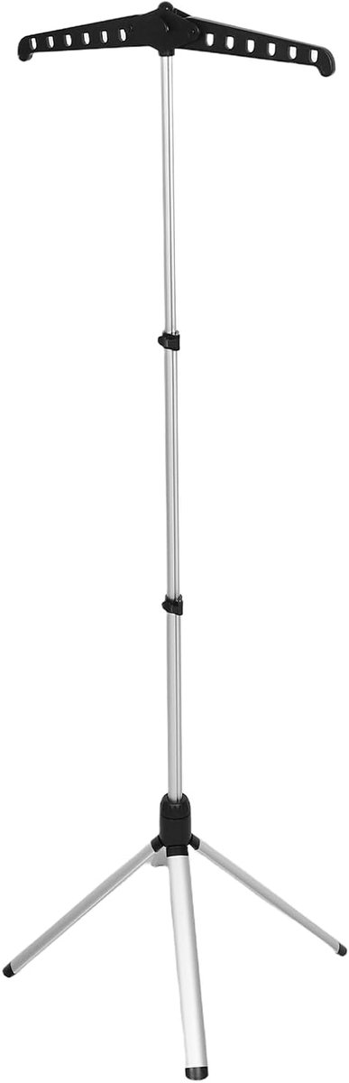 Stoomstrijkijzer Standaard - Kledingstomer Rek - Kleding Stomen - In Hoogte Verstelbaar - 147 x 55 x 46 cm - Zwart