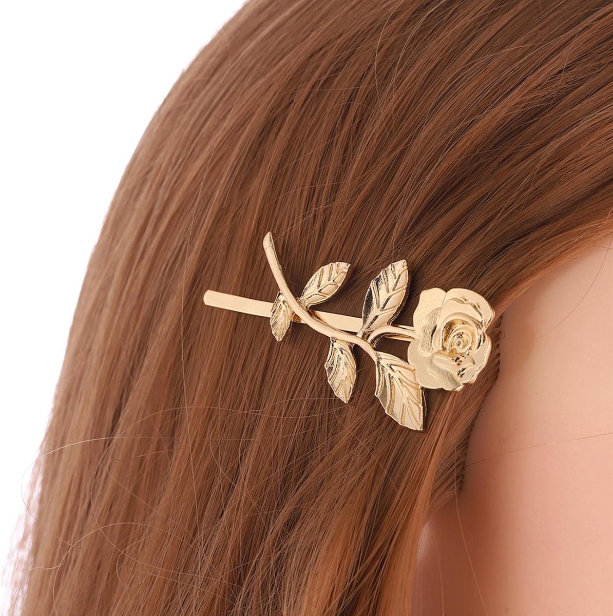 Rose Haarspeld Pin Vintage Goud Een Woord Clip Haarspeld Franse Rose Retro Bobby Pins Decoratieve Haaraccessoires Voor Vrouwen En Meisjes (roze)