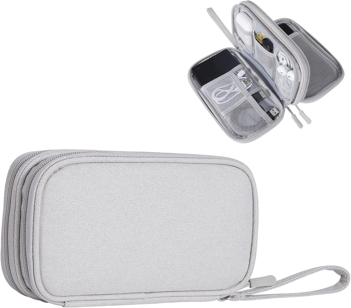Thijox - Waterdichte Kabelorganizer Tas - Elektronische Accessoire Organizer met Ruimte voor Opladers, USB-kabels, SD-kaarten, Adapter en Geheugenkaar