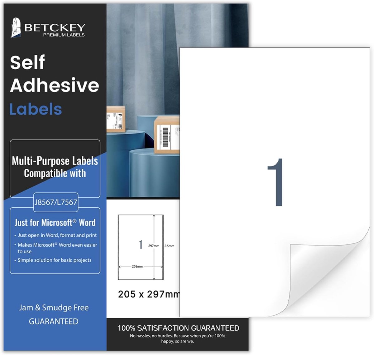 A4 stickerpapier labels 100 vellen - zelfklevend - matte witte labels - eenvoudig te printen - ShopVlot