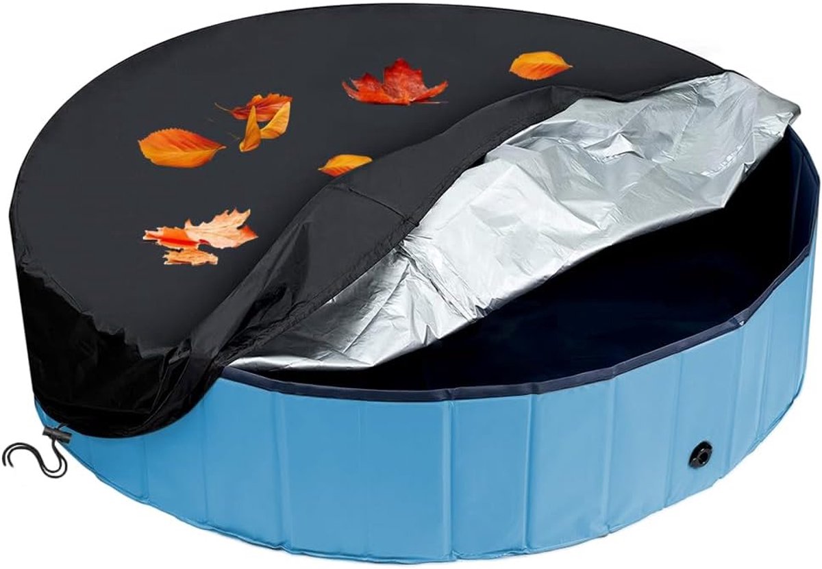 Zwembadcover 120 x 30 cm - Rond opvouwbaar - Waterdicht en stofbescherming - Ideaal voor hondenbad - ShopVlot