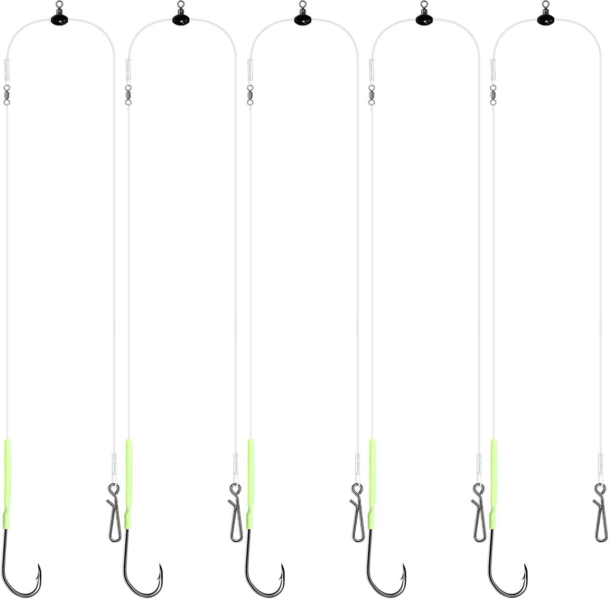 Zeevaar trekkoordrig maat 2/0 - 5 stuks - Sterke constructie - Ideaal voor zeevissen - ShopVlot