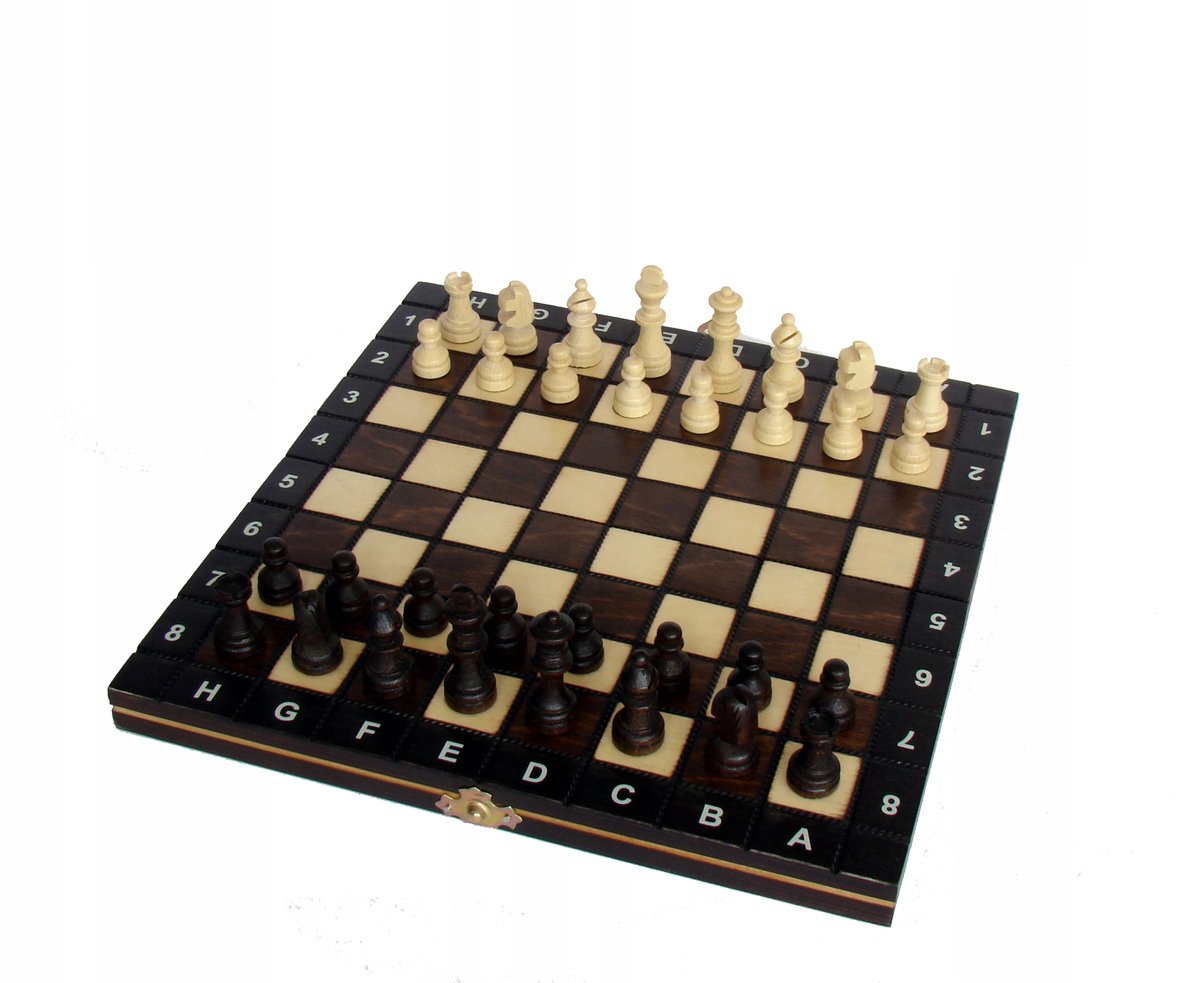 Houten Magnetisch Schaakspel 27x27cm - Compact & Draagbaar