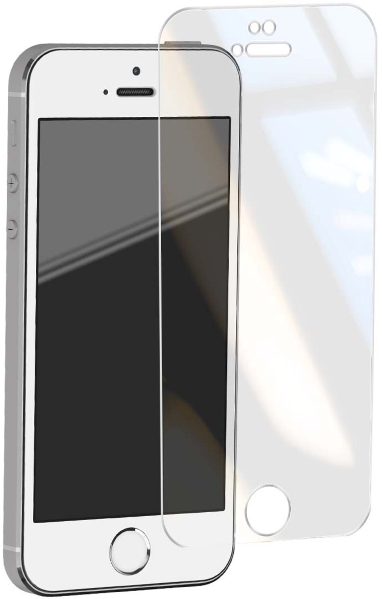MYWAY, Screenprotector Geschikt voor Apple iPhone SE / 5 / 5S / 5C Gehard Glas Schokbestendig, Transparant