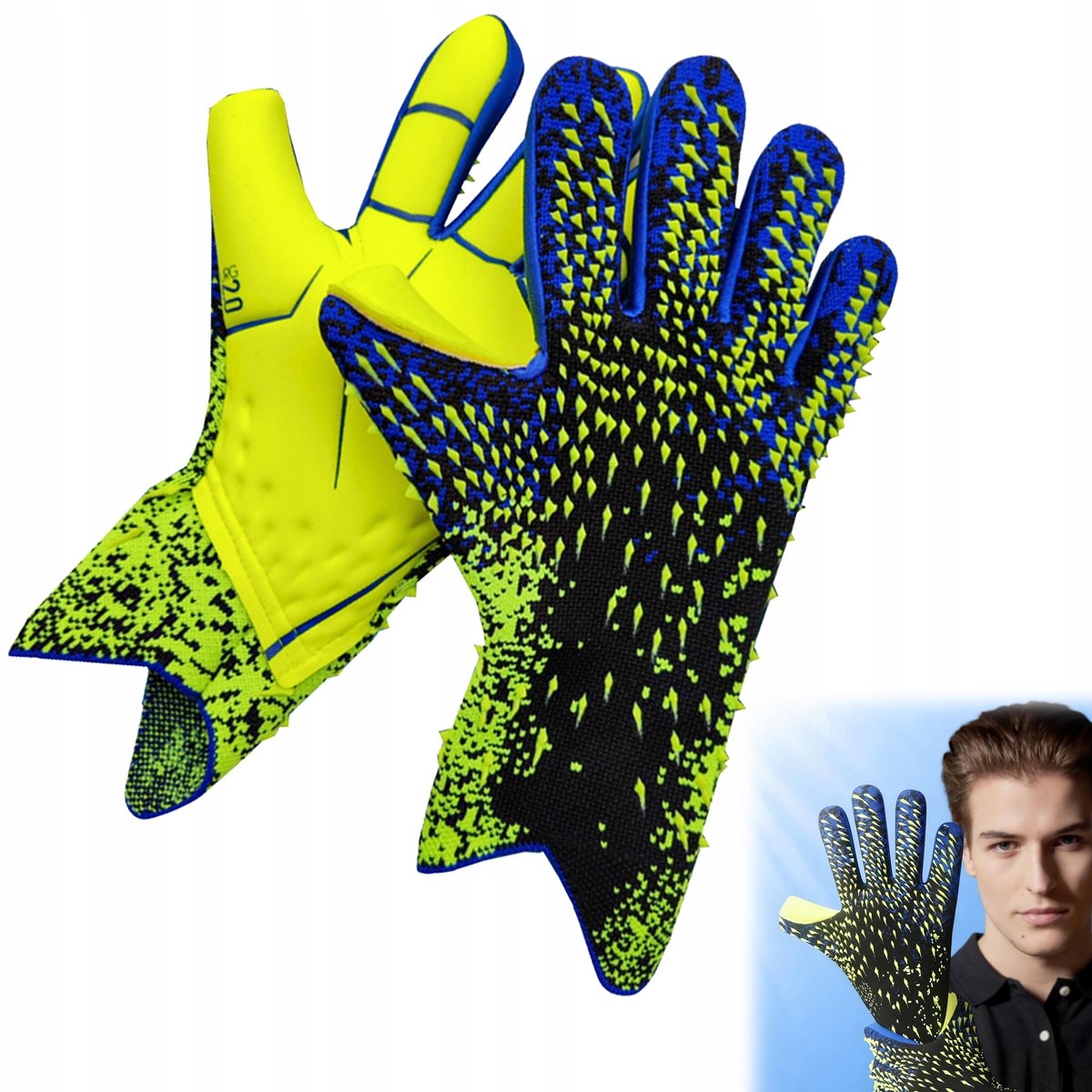 Merkloze Keepershandschoenen Voetbal met Latex Palm - Maat 7