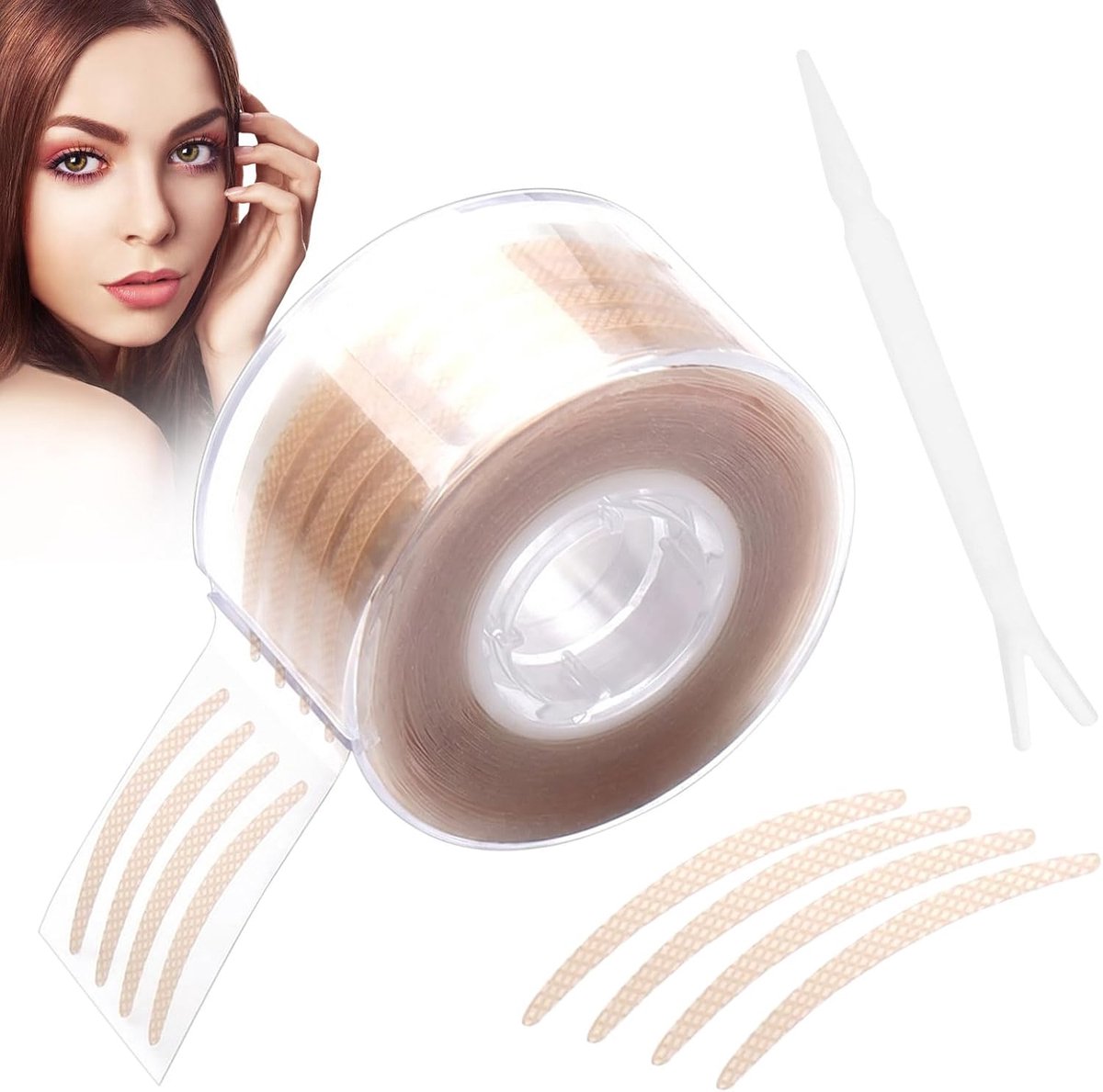 Eyelid tape 600 stuks - beige strips - onzichtbaar en waterproof - voor een natuurlijke ooglift - ShopVlot