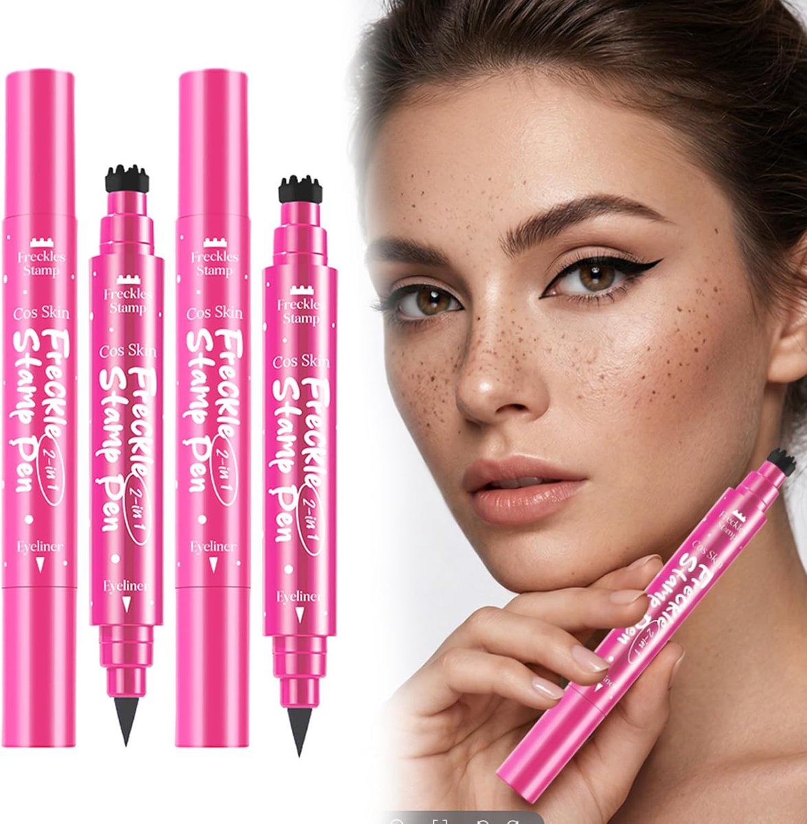 Sproetenmarker 2-in-1 - waterdicht en duurzaam - realistische tattoo-pen - natuurlijke sproeten-look - ShopVlot