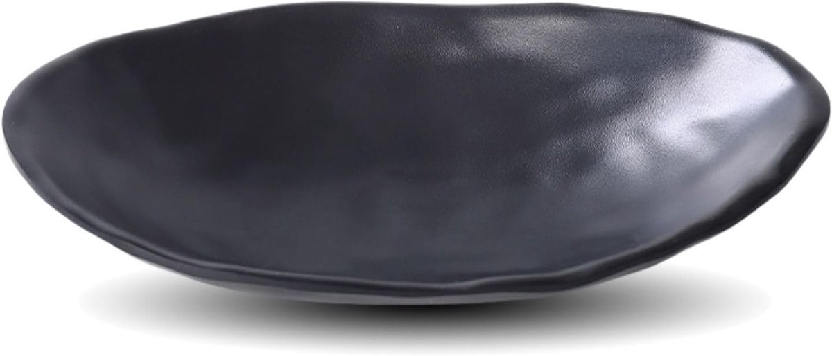 Schaal voor sleutels 19 x 12,5 cm - matte zwarte ovalen tray - decoratief en praktisch - altijd je sleutels bij de hand - ShopVlot