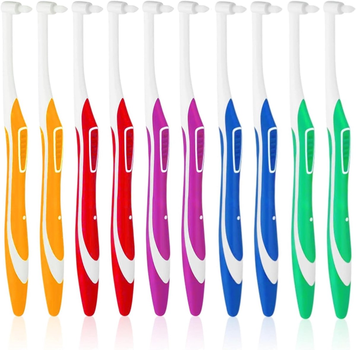 Tandenborstel set 10 stuks - conische punt - tufting tandenborstel - voor interdentale reiniging - ShopVlot