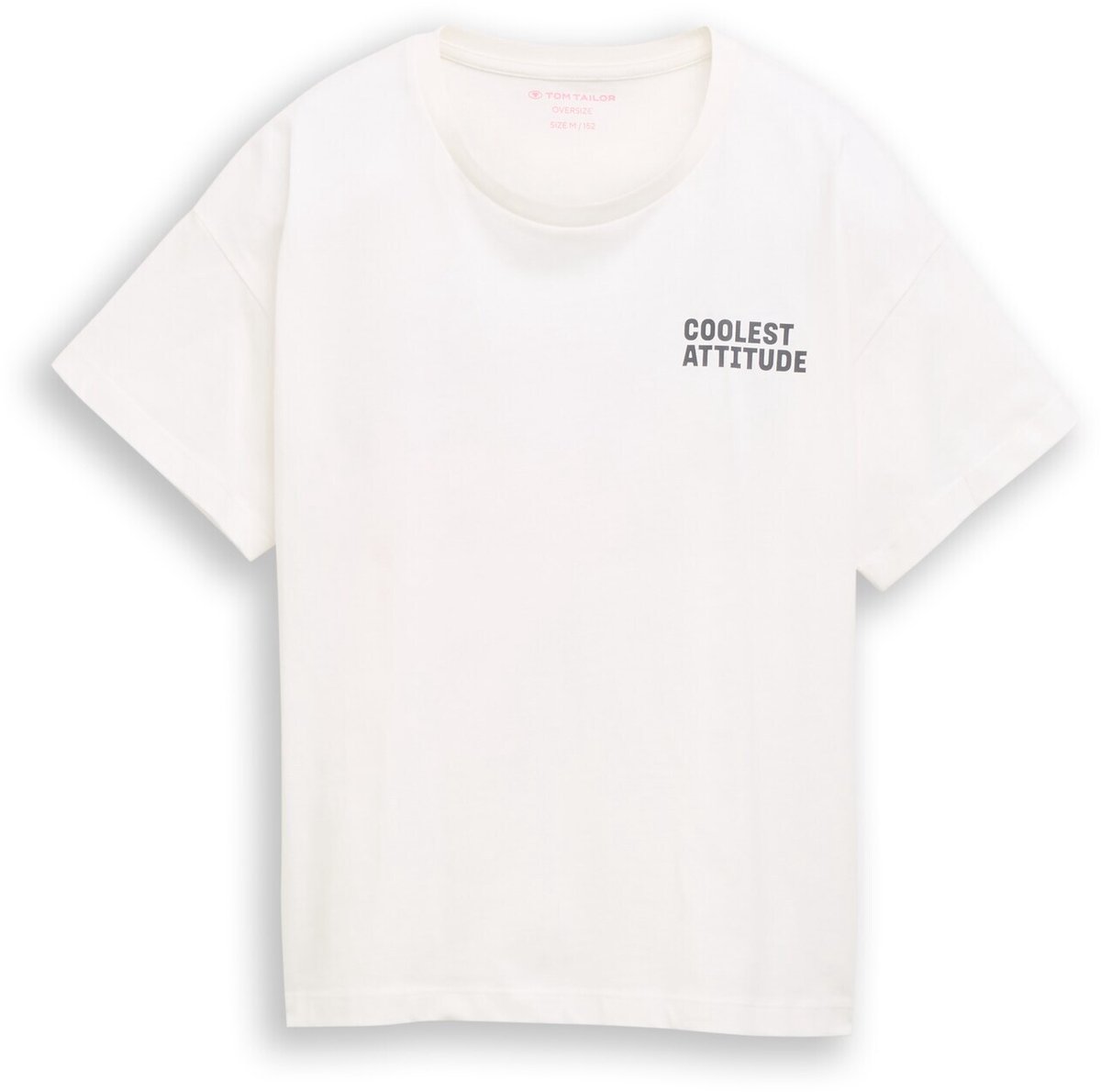 Tom Tailor - Oversized T-shirt met fotoprint - Maat 128 - ivory soft white