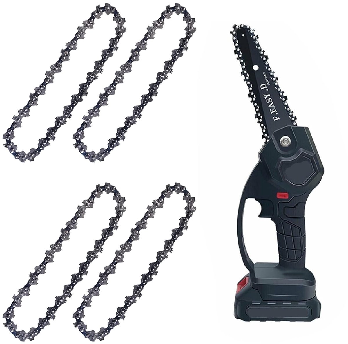 Zagenketting 4 inch - Mini kettingzaag ketting - Hoogwaardige semi-chisel - Ideaal voor snoeiwerk - ShopVlot